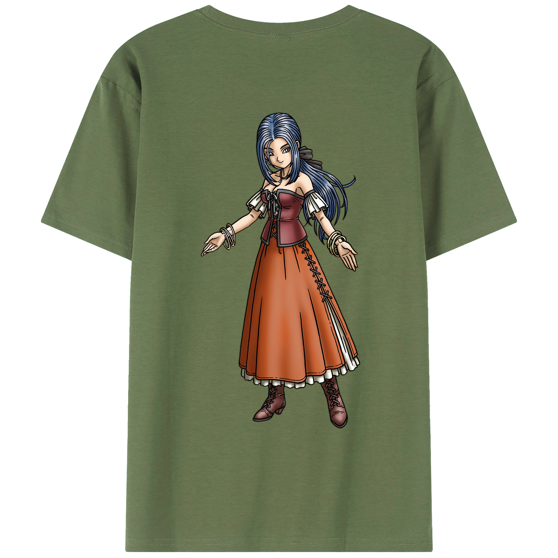（画像用） ドラゴンクエスト Doragon Kuesuto Dragon Quest 綿100％ メンズ半袖Tシャツ（バックプリント） 通気性
